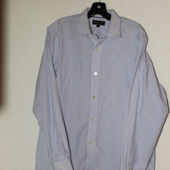 Banana Republic Men's Sz L Light Blue Striped Dress Shirt - Picture 1 of 2